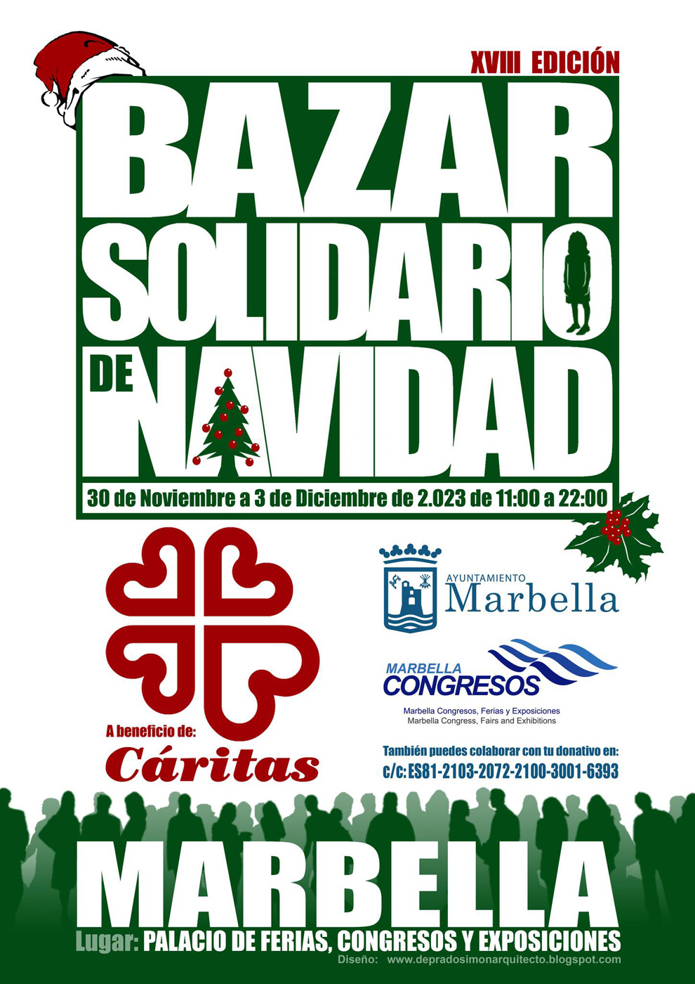 El Bazar Solidario de Navidad a beneficio de Cáritas regresa al Palacio de Ferias y Congresos Adolfo Suárez del 30 de noviembre al 3 de diciembre